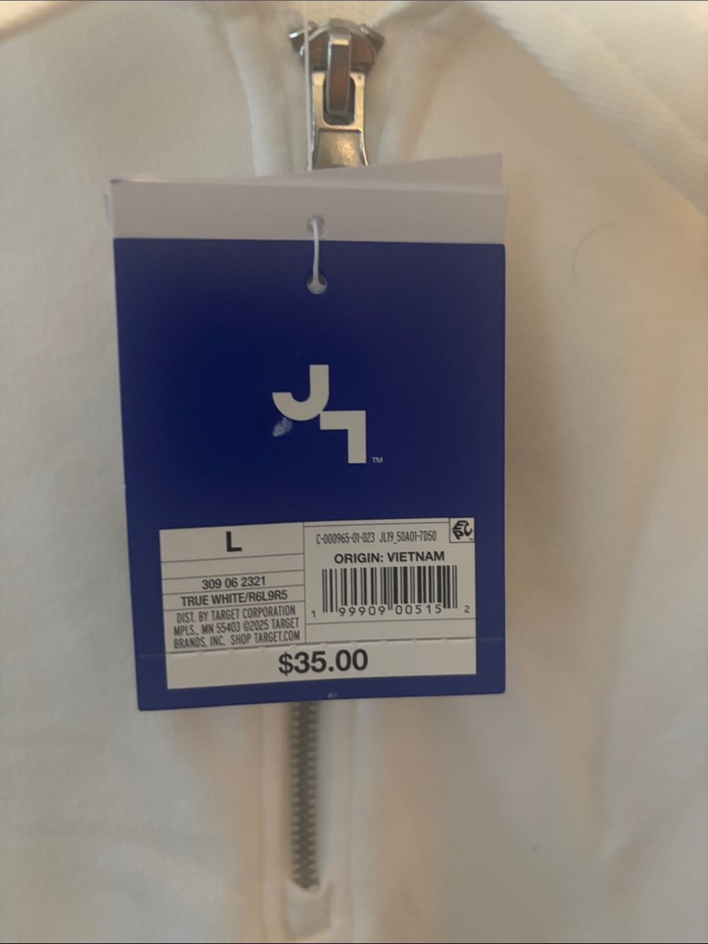 JoyLab White Half-Zip Collared Pullover Sweat Shirt - Picture 2 of 6